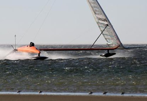Sailrocket 2 - getting used to 50 knots © Vestas Sailrocket - copyright http://www.sailrocket.com